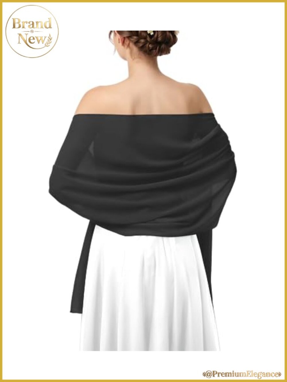 Chiffon Shawl Wrap for Women – Pashmina Bride Shawl for Evening Dresses &